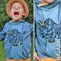 Preview: Bio Sommersweat DinoPower - Panel dusty blue