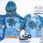 Preview: Bio Sommersweat DinoPower - Panel dusty blue