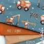 Preview: Jersey Stoff Baustelle für Kinder – verspieltes Design mit Baumaschinen und Schildern