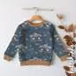 Preview: Bio Baumwolljersey Kinderstoff Monstertruck - Let´s go Blau – Jersey Meterware