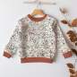 Preview: Baumwolljersey Stoff mit Quitte Frühlingsblüte und Mohnblüten in zarten Farben auf weißem Hintergrund