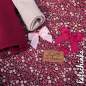Preview: Jersey Baumwollstoff Hübsche Blume Bordeaux 6461 – Blumenstoff als Meterware
