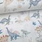Preview: Baumwolljersey Dino Kollektion 2715 – Kinderstoff mit Dinosaurier | Meterware