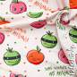 Preview: Bio Baumwolljersey Apfelpower 6473– Jersey Meterware Kinderstoff zum Nähen