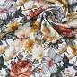 Preview: Jersey Stoff Englischer Garten 250 ecru – Blumenstoff als Meterware