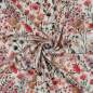 Preview: Jersey Baumwollstoff FLOWERS Blumenwiese offweiß – Blumenstoff als Meterware