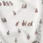 Preview: Baumwolljersey Stoff Pinguin Gang mit handgemaltem Pinguin-Motiv für Baby- und Kinderbekleidung