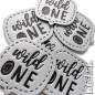 Preview: Reflektierendes Kunstleder Label - wild one