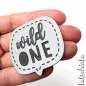 Preview: Reflektierendes Kunstleder Label - wild one
