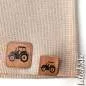 Preview: Kunstleder Label aufbügelbar / Aufnäher - 2er Trecker SET