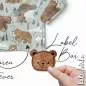 Preview: Kunstleder Label aufbügelbar / Aufnäher - kleiner Bär
