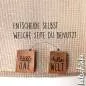 Preview: 2 in 1 Knick-Falt Kunstleder Label Hallo Welt + little one