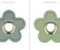 Preview: 2x Stück im Set Ösenpatches Blume verschiedene Farben, Ösen Patches | 2er