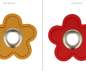 Preview: 2x Stück im Set Ösenpatches Blume verschiedene Farben, Ösen Patches | 2er