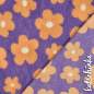 Preview: Teddyplüsch Blumen flieder 03716.005 | Teddystoff | Teddy Plüschstoff