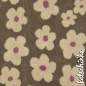 Preview: Teddyplüsch Blumen taupe 03716.004 | Teddystoff | Teddy Plüschstoff