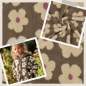 Preview: Teddyplüsch Blumen taupe 03716.004 | Teddystoff | Teddy Plüschstoff