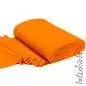 Preview: Elastischer Bündchenstoff orange mit glatter Struktur