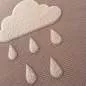 Preview: Loop-Patch / Chenille-Patch Regen Wolke