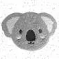 Preview: Größenvergleich Chenille Patch koala