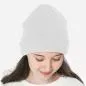 Preview: Grobstrick Bündchen weiss als Schlauchware, geripptes Hipster Bündchen für Pullover, Hosen und Mützen