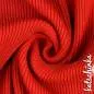 Preview: Grobstrick Bündchen rot als Schlauchware, geripptes Hipster Bündchen für Pullover, Hosen und Mützen