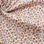 Preview: Musselin Retro Blumen beige 4682 | 100% Baumwolle | Musselinstoff | Double Gauze | Musselintuch