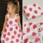 Preview: Musselin Stoff Erdbeeren Big 010 | 100% Baumwolle | Musselinstoff | Double Gauze | Musselintuch