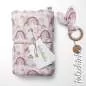 Preview: Musselin Boho Regenbogen beere | 100% Baumwolle | Musselinstoff | Double Gauze | Musselintuch