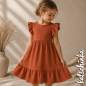 Preview: Pointelle Feinstrick Jersey cognac 1616 | Meterware zum nähen