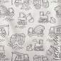 Preview: Ribjersey Baufahrzeuge Monochrom 0045 Rippjersey schmale Rippen