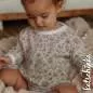 Preview: Ribjersey Blumen beige 7159 schmale Rippen