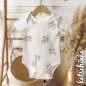 Preview: Ribjersey Flieder Sonnenblumen 7162 schmale Rippen