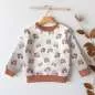 Preview: Kinderpullover aus Rippenjersey mit Motiv – weicher Ribjersey Stoff für Kinderkleidung in hellblau