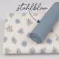 Preview: Ribjersey blaue Blumen 7175 schmale Rippen