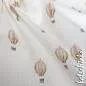 Preview: Rippenjersey mit Heissluftballon Motiv auf hellblauem Hintergrund – weicher Ribjersey Kinderstoff mit Polizeiautos als Detailaufnahme