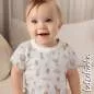 Preview: Kinderpullover aus Rippenjersey mit Motiv – weicher Ribjersey Stoff für Kinderkleidung in hellblau