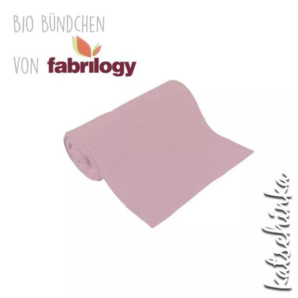 Bio Bündchenstoff altrosa – formstabiler Bio Bündchenstoff mit feiner Struktur