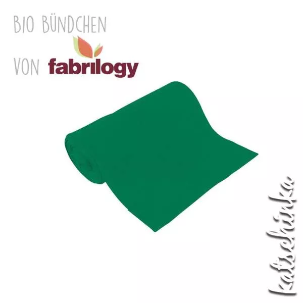 Bio Bündchenstoff blattgruen – formstabiler Bio Bündchenstoff mit feiner Struktur