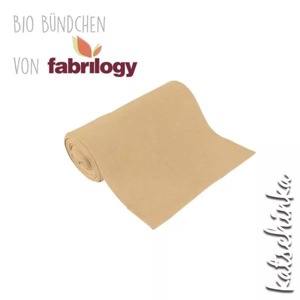 Bio Bündchenstoff cream – formstabiler Bio Bündchenstoff mit feiner Struktur