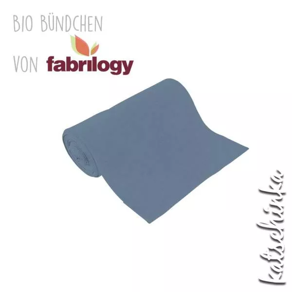 Bio Bündchenstoff denim – formstabiler Bio Bündchenstoff mit feiner Struktur