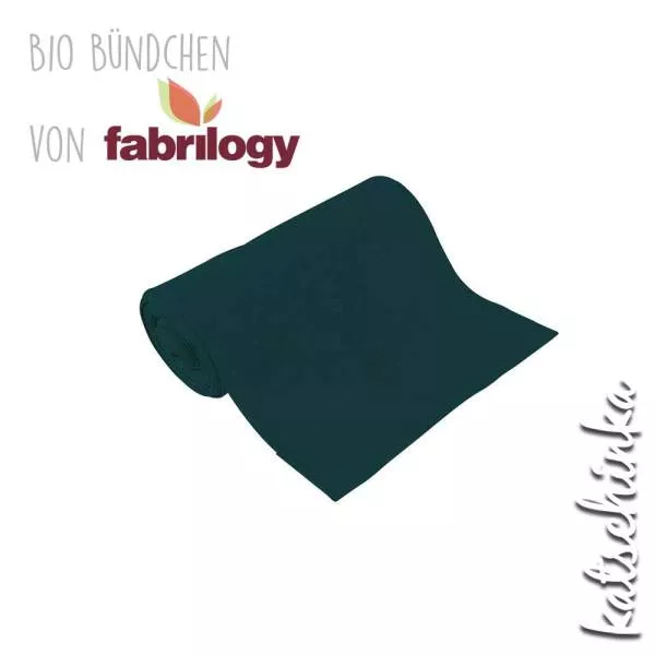Bio Bündchenstoff petrol – formstabiler Bio Bündchenstoff mit feiner Struktur