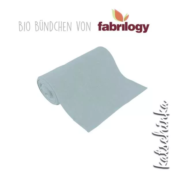 Bio Bündchenstoff eisblau – formstabiler Bio Bündchenstoff mit feiner Struktur