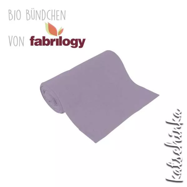 Bio Bündchenstoff flieder – formstabiler Bio Bündchenstoff mit feiner Struktur