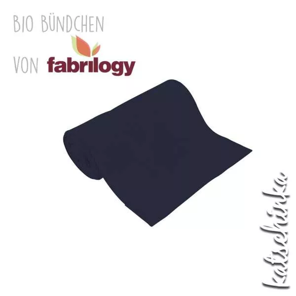 Bio Bündchenstoff navy – formstabiler Bio Bündchenstoff mit feiner Struktur
