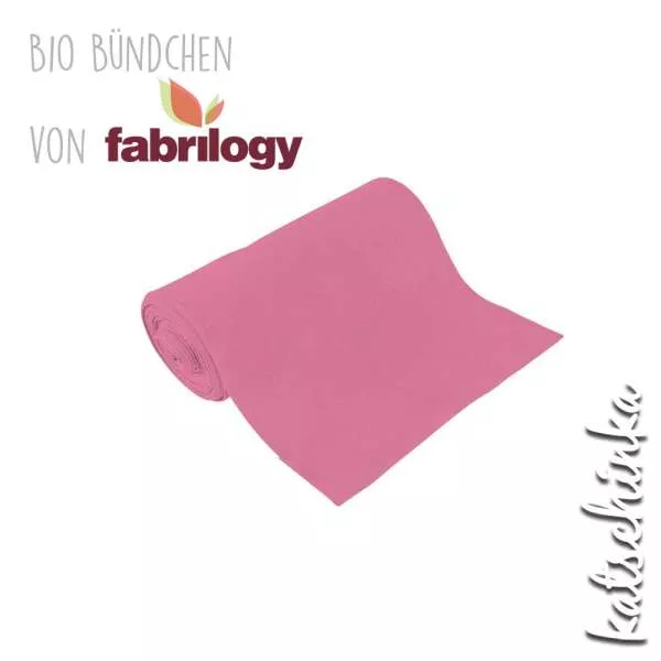 Bio Bündchenstoff rosa – formstabiler Bio Bündchenstoff mit feiner Struktur