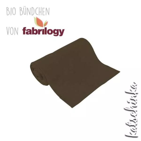 Bio Bündchenstoff trueffel – formstabiler Bio Bündchenstoff mit feiner Struktur