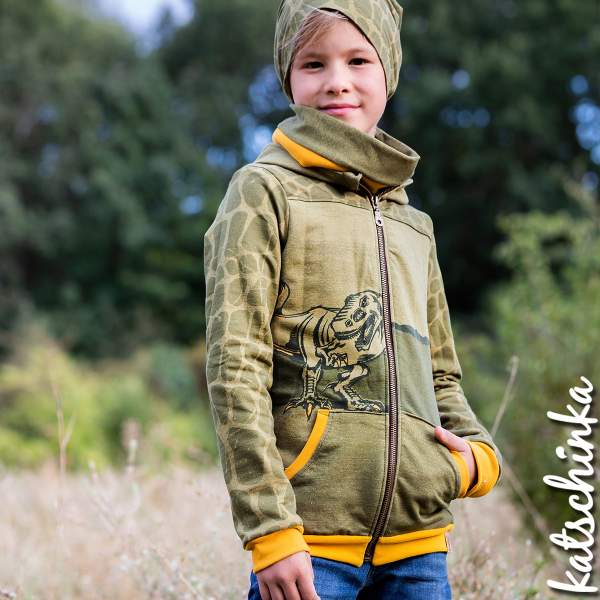 Bio Sommersweat DinoPower - Panel olive