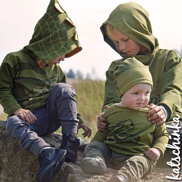 Bio Sommersweat DinoPower - Panel olive