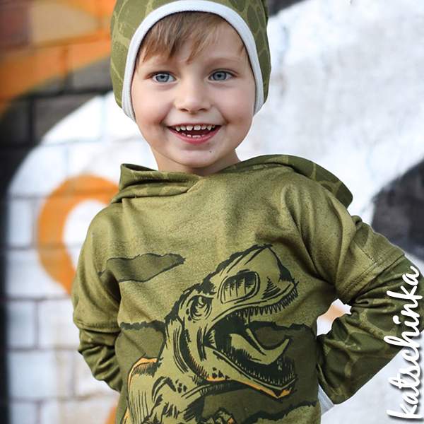 Bio Sommersweat DinoPower - Panel olive